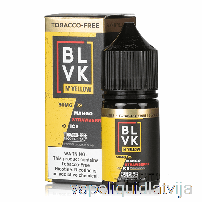 Mango Zemeņu Ledus - Blvk N' Yellow Salts - 30ml 50mg Vape šķidrums